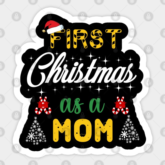 First Christmas as a mom Sticker by NAM Illustration